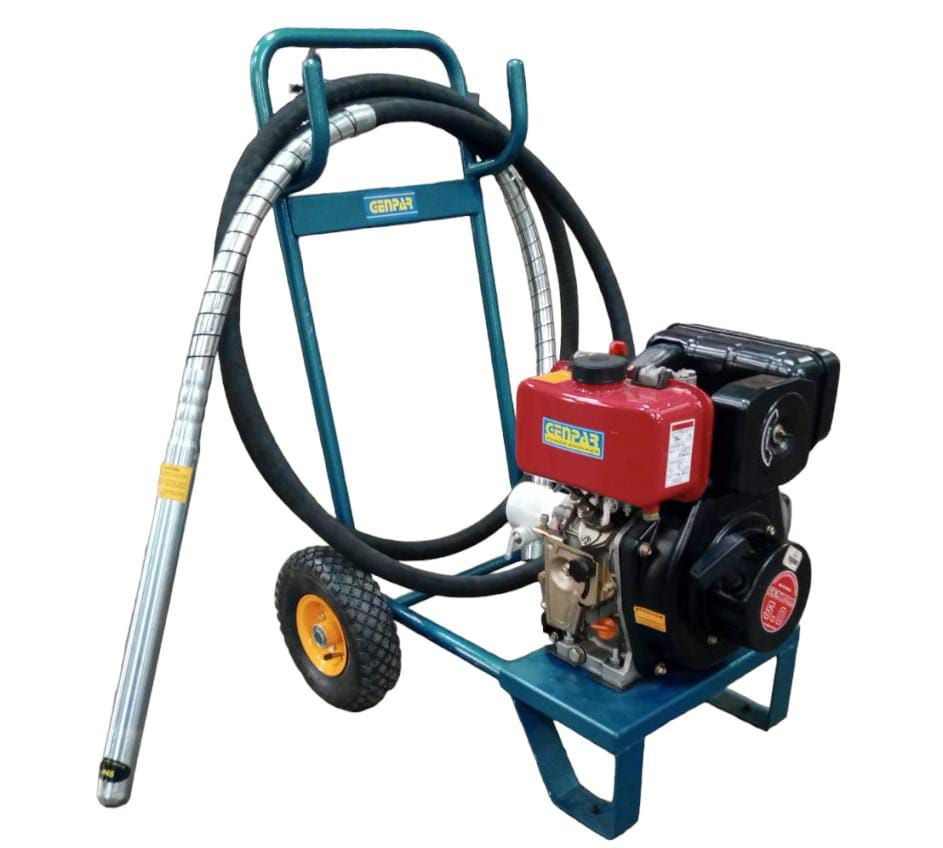 VIBRADOR CONCRETO C/MOTOR DIESEL 7HP GENPAR, 45MMX6MTS