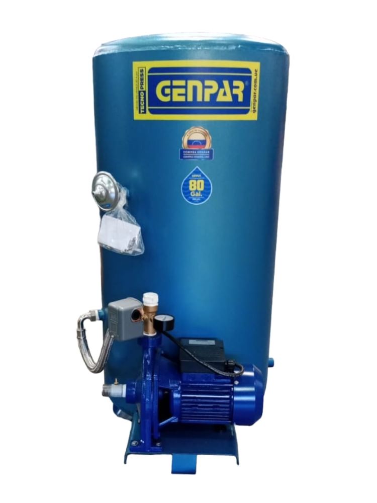 EQUIPO HIDRONEUMATICO 80 GAL, BOMBA PERIFERICA 1 HP