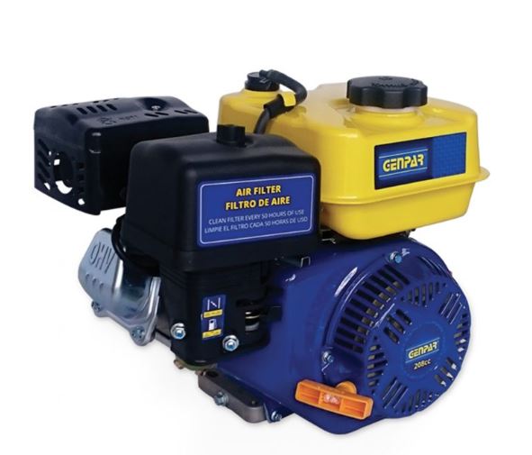 MOTOR AGRICOLA GASOLINA 7HP-212CC, EJE STD 3/4" 3600RPM